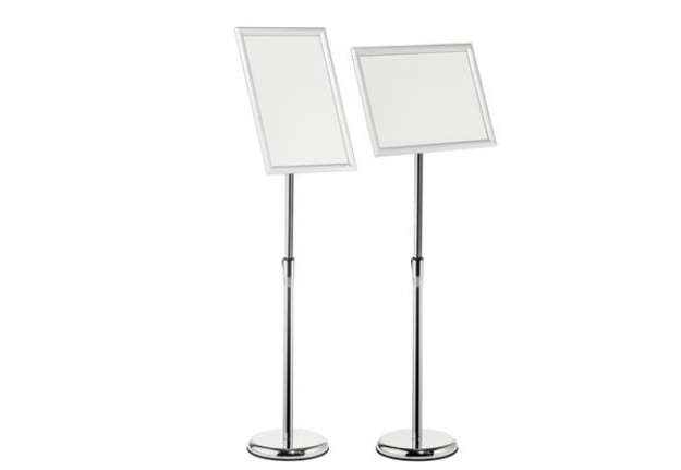 Immagine di Espositore con cornice a scatto - alluminio - da pavimento - A3 - Durable