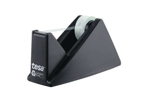 Immagine di Dispenser da tavolo Eco & Crystal per nastri da 1,9 cm - incluso rotolo 19 mm x 10 m - Nero - Tesa