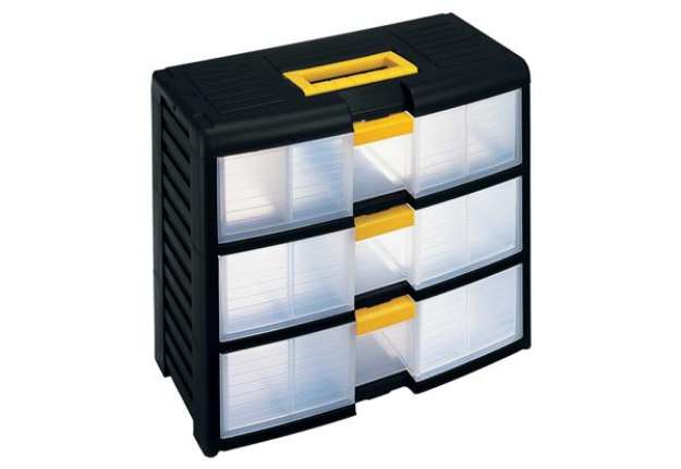 Immagine di Cassettiera portautensili modulare Store-Age - 3 cassetti - con maniglia - 39,1 x 19,7 x 33,4 cm - P