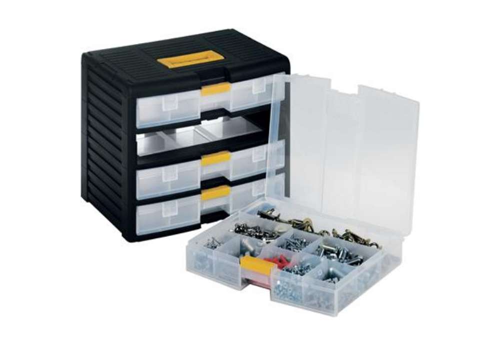 Immagine di Cassettiera portautensili modulare Store-Age - 4 cassetti - con maniglia - 39,1 x 29 x 33,4 cm - PPL