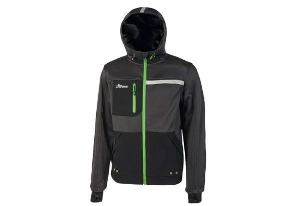 Immagine di Felpa Galaxy - taglia L - nero/verde - U-Power
