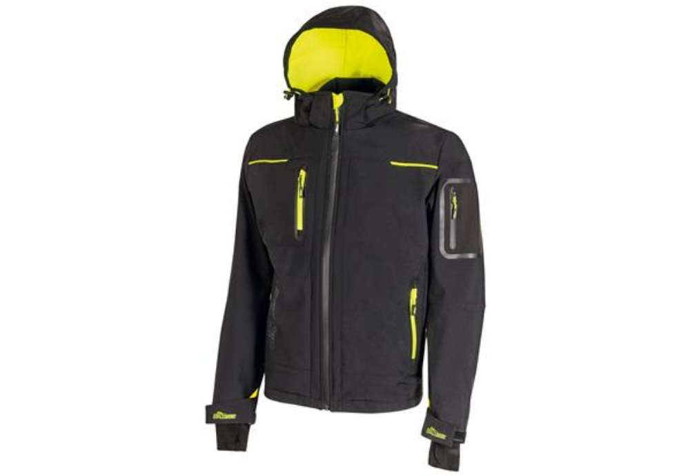 Immagine di Giacca da lavoro Space - taglia M - PE/spandex - nero/giallo - U-Power