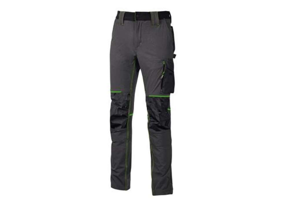 Immagine di Pantalone da lavoro Atom - taglia L - grigio/verde - U-Power