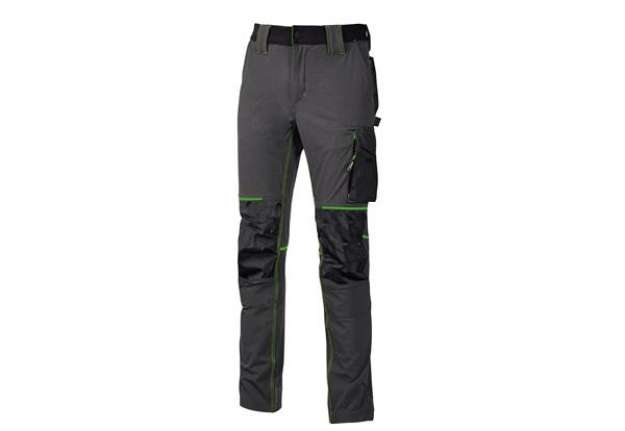Immagine di Pantalone da lavoro Atom - taglia XL - grigio/verde - U-Power