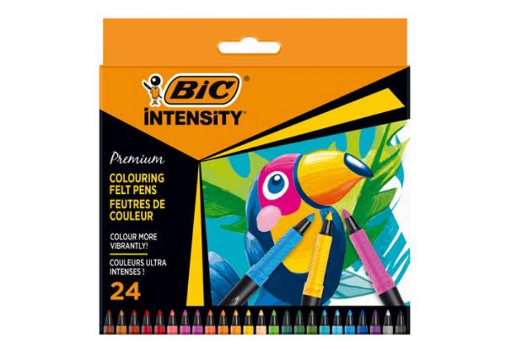 Immagine di Pennarello Intensity Premium - colori assortiti - Bic - conf. 24 pezzi