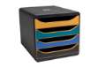 Immagine di Cassettiera Big Box NeoDeco - 4 cassetti - 34,7 x 27,8 x 26,7 cm - multicolore - Exacompta