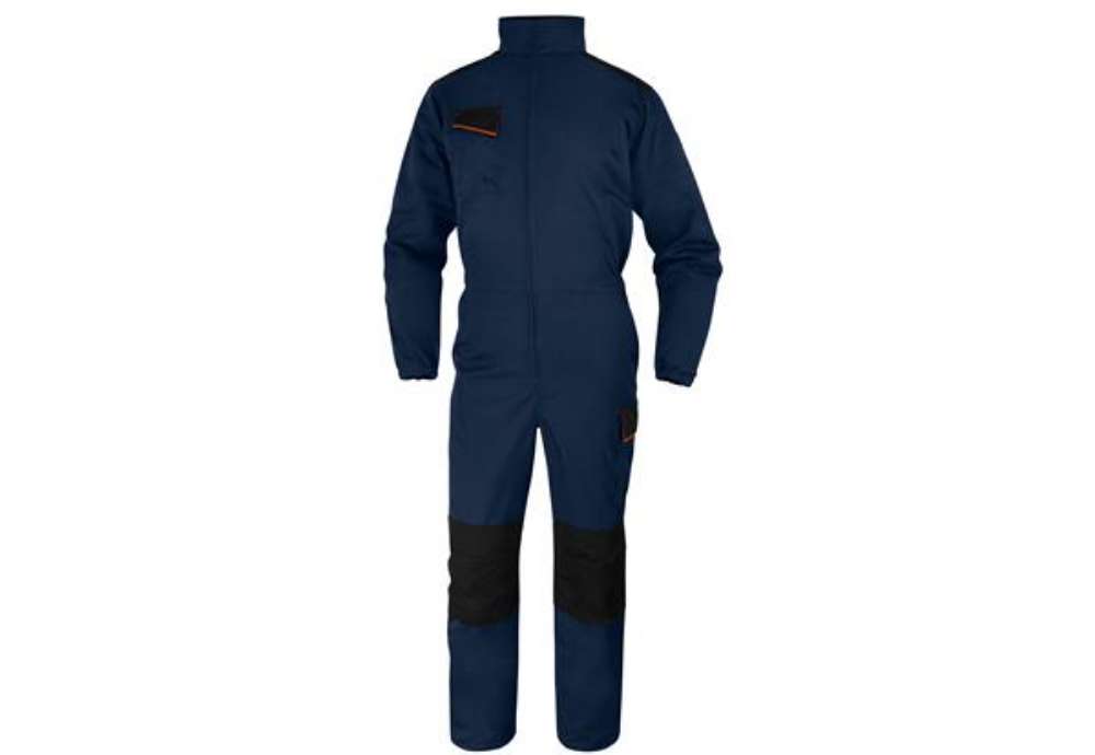 Immagine di Tuta da lavoro M1CO2 - taglia XL - twill/poliestere/cotone - blu/arancio - Deltaplus