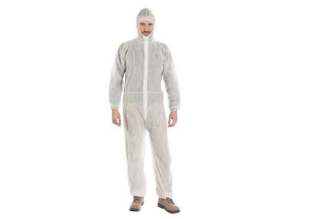 Immagine di Tuta monouso Coverall 40 - taglia XL - PLP - bianco - Worker