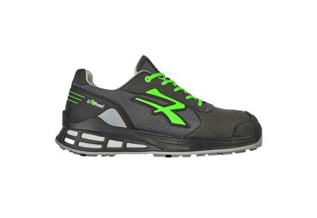 Immagine di Calzatura di sicurezza Egon S1P - numero 44 - nylon/pelle scamosciata - nero/verde - U-Power