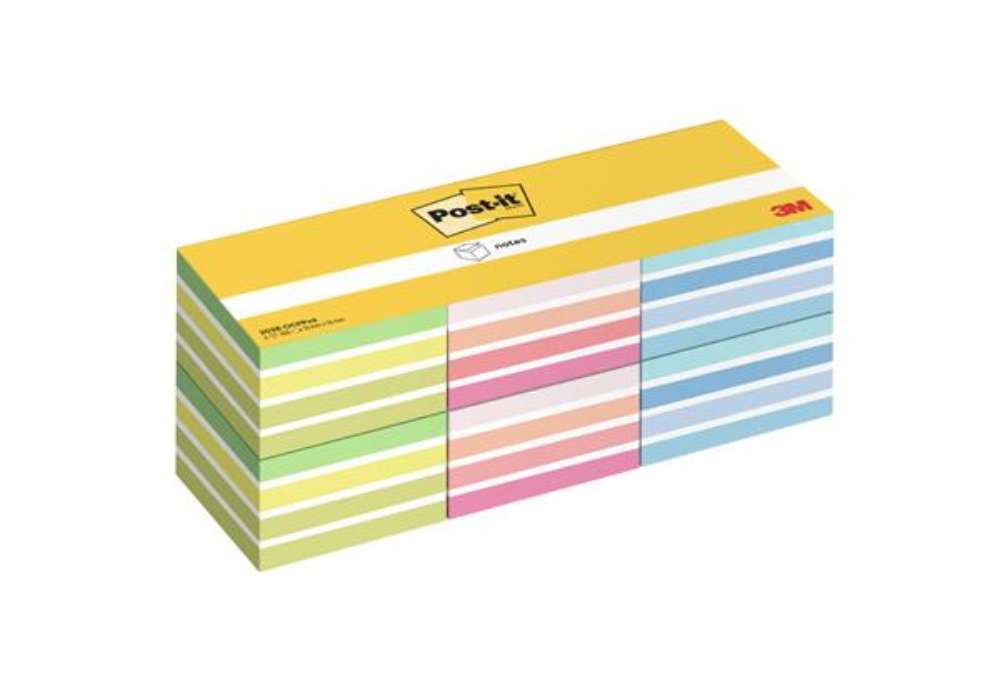 Immagine di Blocco foglietti Post-it Cubo - 2028-0CPPX6 - 76  x 76 mm - colori assortiti neon/pastel - 450 fogli
