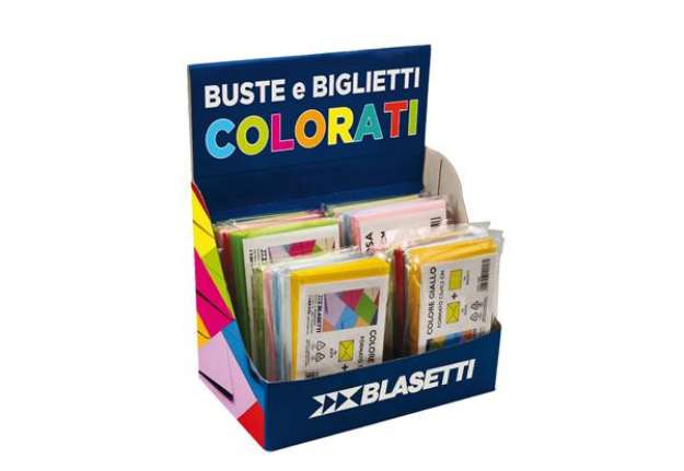 Immagine di Buste e biglietti regalo - formati e colori assortiti - Blasetti - expo 25 conf.