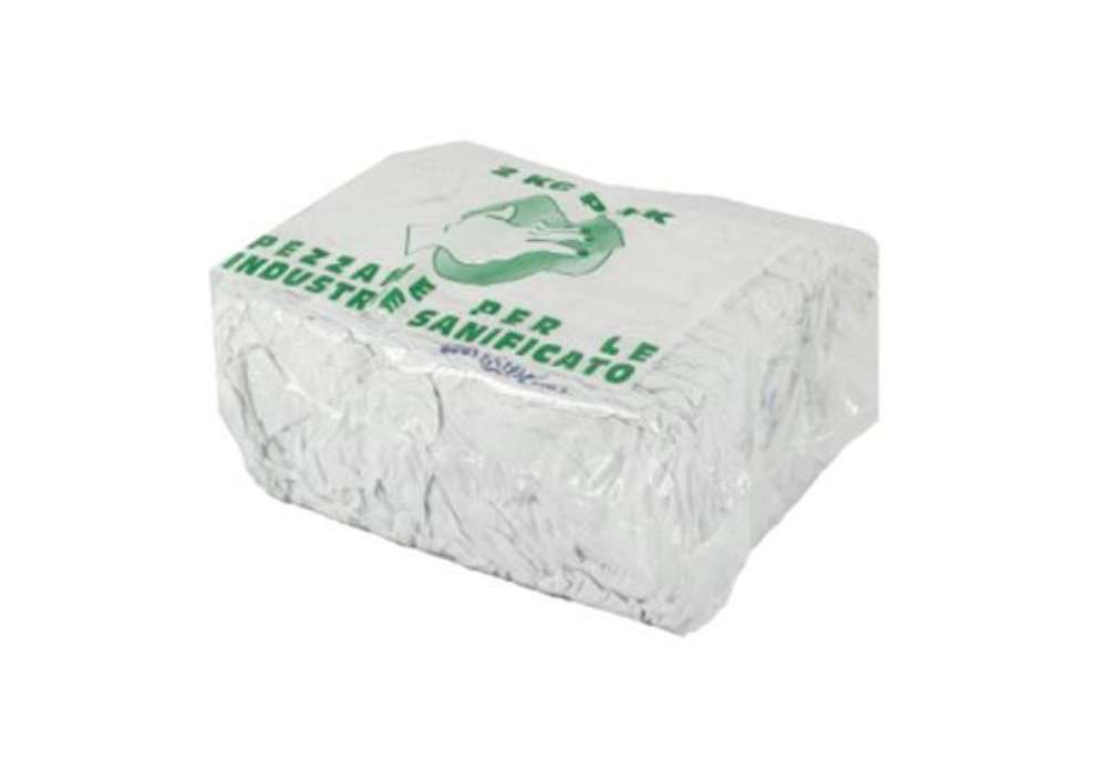 Immagine di Stracci - per pulizia industriale - 2 kg - bianco