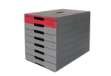 Immagine di Cassettiera Idealbox Pro 7 - 7 cassetti - 36,5 x 32,2 x 25 cm - rosso - Durable