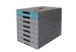 Immagine di Cassettiera Idealbox Pro 7 - 7 cassetti - 36,5 x 32,2 x 25 cm - azzurro - Durable