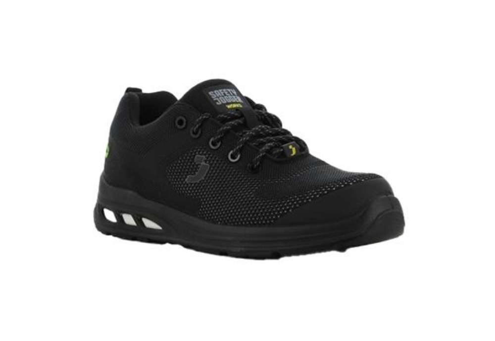Immagine di Calzatura bassa da lavoro Ecofitz S1P LOW - numero 37 - maglia riciclata - nero - Safety Jogger