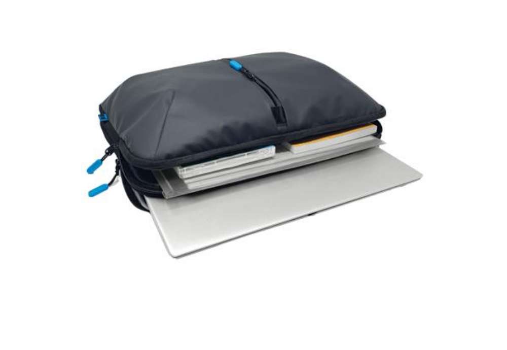 Immagine di Borsa sleeve Kosmo - 3 scomparti - 41 x 31 x 5 cm - tessuto - nero - City Time