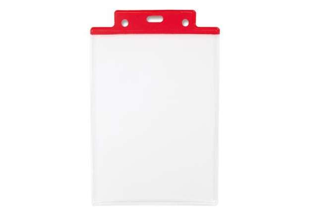 Immagine di Portanome Pass 6S-P - 10 x 15 cm (A6) - PVC - rosso - Sei Rota - conf. 50 pezzi