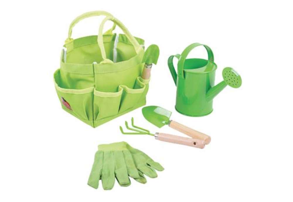 Immagine di Borsa con 5 attrezzi da giardinaggio bambino - Cwr
