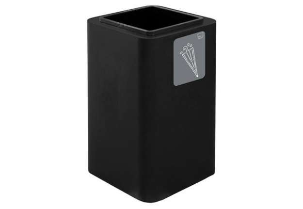 Immagine di Portaombrelli Cubo - 38 x 38 x 65 cm - acciaio - nero - Stilcasa