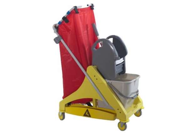 Immagine di Carrello per pulizie QO-Kart Multi - salvaspazio - 50 L - 42 x 81 x 108 cm - Taxon