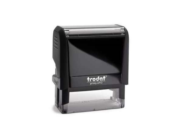 Immagine di Timbro autoinchiostrante personalizzabile a 6 righe TRODAT PRINTY 4913 in plastica 58x22 mm nero - 4