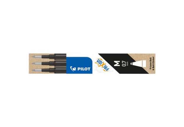 Immagine di Refill penne a sfera Pilot Frixion Ball e Clicker 0,7 mm nero Set 3 pezzi - 006656