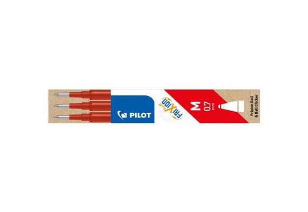 Immagine di EC- Refill penne a sfera Pilot Frixion Ball e Clicker 0,7 mm rosso Set 3 pezzi - 006658