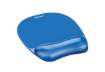 Immagine di Tappetino mouse con poggiapolsi FELLOWES Crystal™ Gel blu trasparente 20,2 x 23,5 x 2,5 cm - 9114120