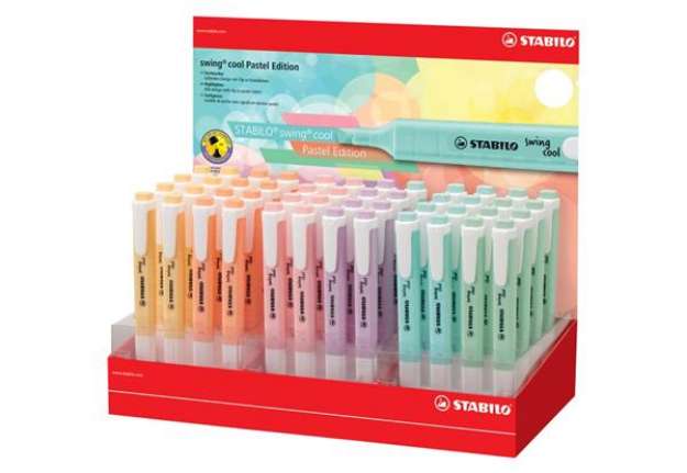 Immagine di Espositore 48 evidenziatori Stabilo Swing Cool Pastel assortiti - 275/48-8-2