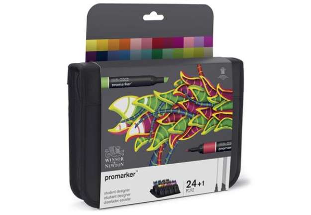 Immagine di Pennarelli Winsor&Newton Promarker doppia punta fine-larga - 24 colori assortiti - 0290030