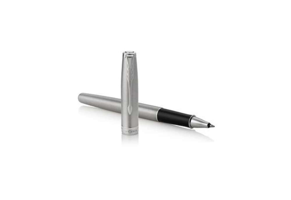 Immagine di Penna roller Parker Sonnet punta F inchiostro nero Parker Stainless Steel CT - 1931511