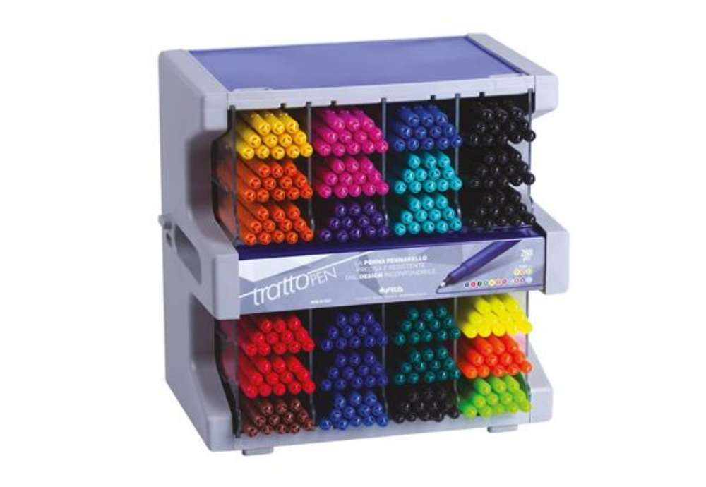 Immagine di Espositore modulare 288 penne Tratto Pen punta sintetica - colori assortiti - F832800