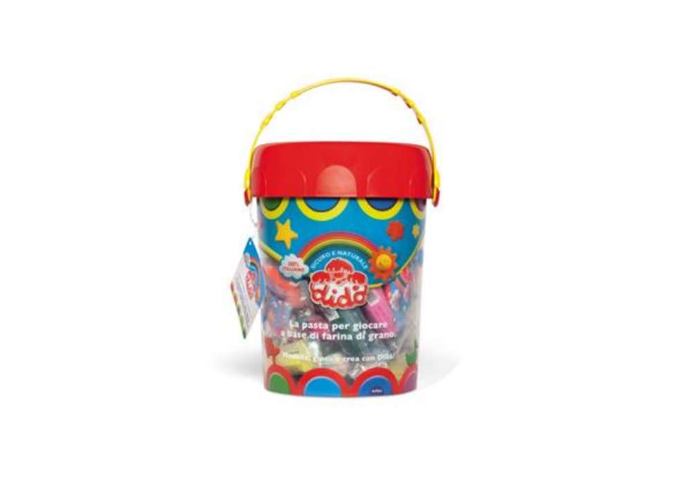 Immagine di Maxi Vaso espositore 100 salsicciotti di Pasta modellabile Didò - colori assortiti - F398600