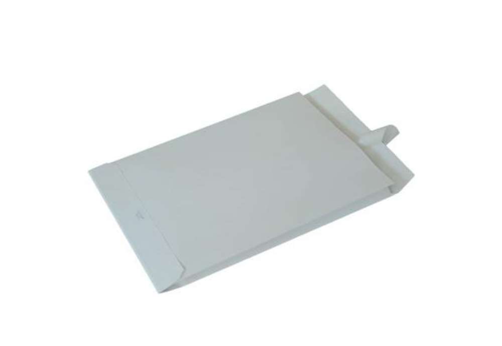 Immagine di Busta a sacco Blasetti Self con 3 soffietti 120 g/m² bianco - 25x35,3 cm - conf. 250 pz - 815