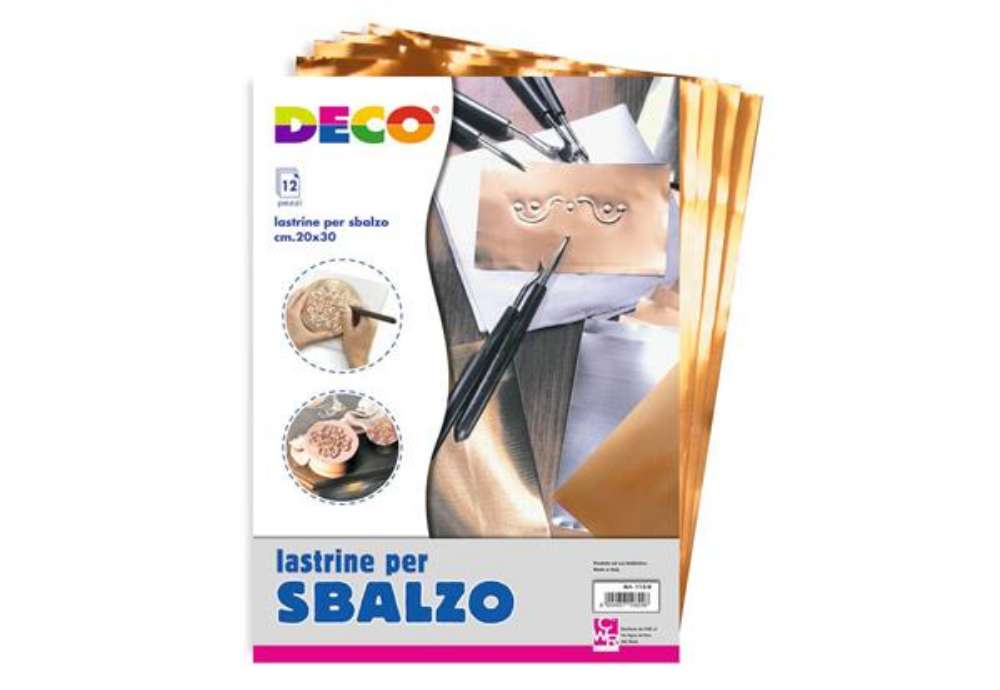 Immagine di Lastrine in alluminio e rame Deco 20x30 cm - conf. da 12 pezzi - 113/4