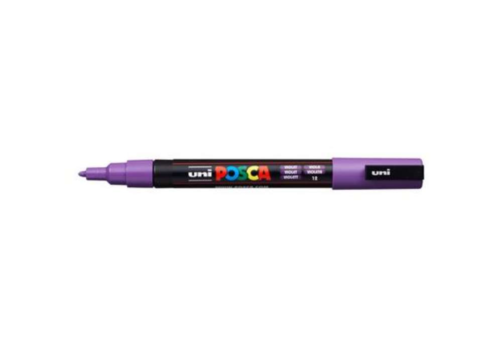 Immagine di Marcatore a tempera Posca Uni-Ball punta tonda 0,9-1,3 mm viola M PC3M VI