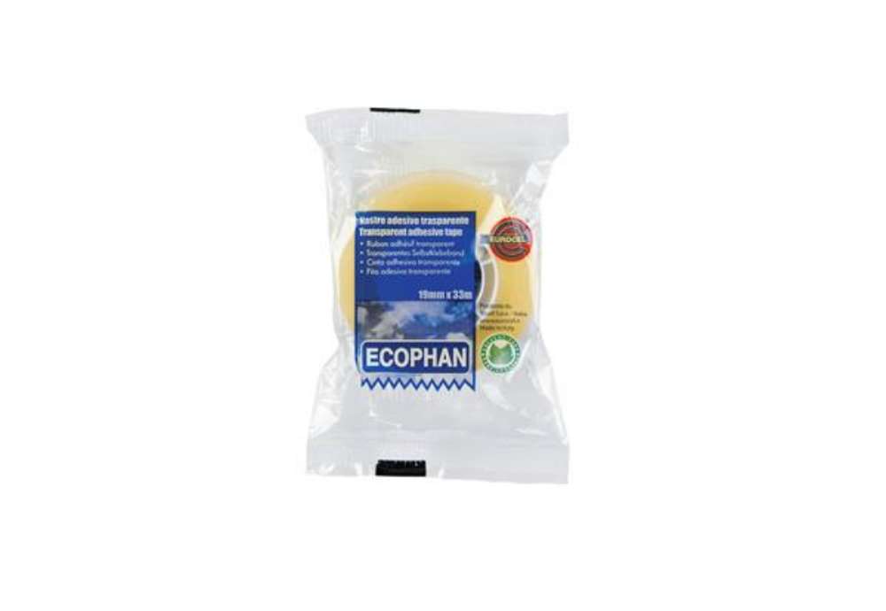 Immagine di Nastro adesivo Eurocel ECOPHAN formato 19 mm x 33 m - conf. 8 pz - 001416203