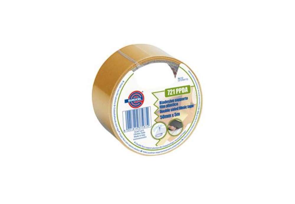 Immagine di Nastro biadesivo alta tenuta Eurocel bianco 50 mm x 5 m - 044024353