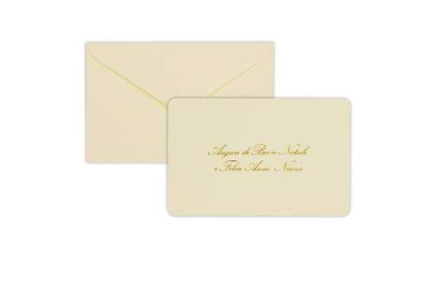 Immagine di Cartoncino auguri di Natale Rex-Sadoch formato 14x9 cm - conf. 100 pezzi - crema - 21208