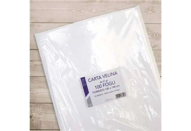Immagine di Carta velina 21 grammi Florio Carta ripiegata colore bianco - conf. 100 pezzi - 6266