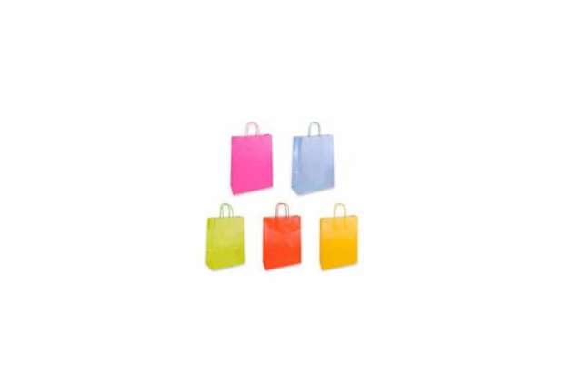 Immagine di Borsa shopper Florio Carta perlata colori perlati assortiti - formato 36x12x41 cm - conf. 25 pz - 73