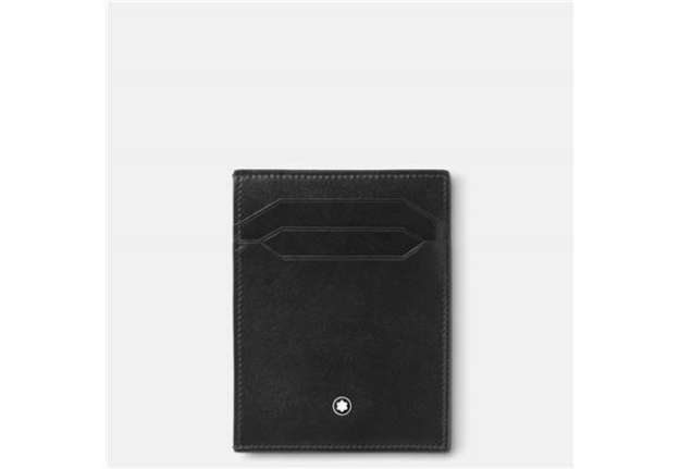 Immagine di Porta carte in pelle Montblanc Meisterstück - 4 scomparti - nero - MB198328