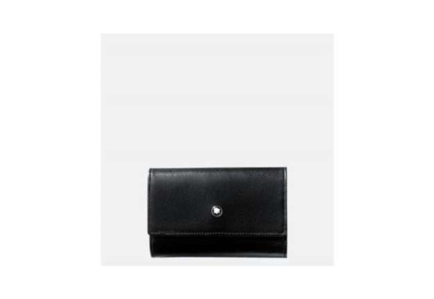 Immagine di Astuccio portachiavi per 6 chiavi Montblanc Meisterstuck con bottone - nero - MB7161