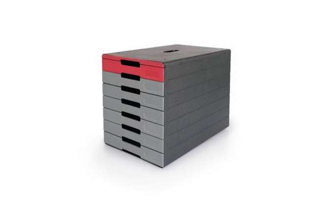 Immagine di Cassettiera Durable Idealbox Pro 7 cassetti 250x365xH.322 mm rosso 7763-03