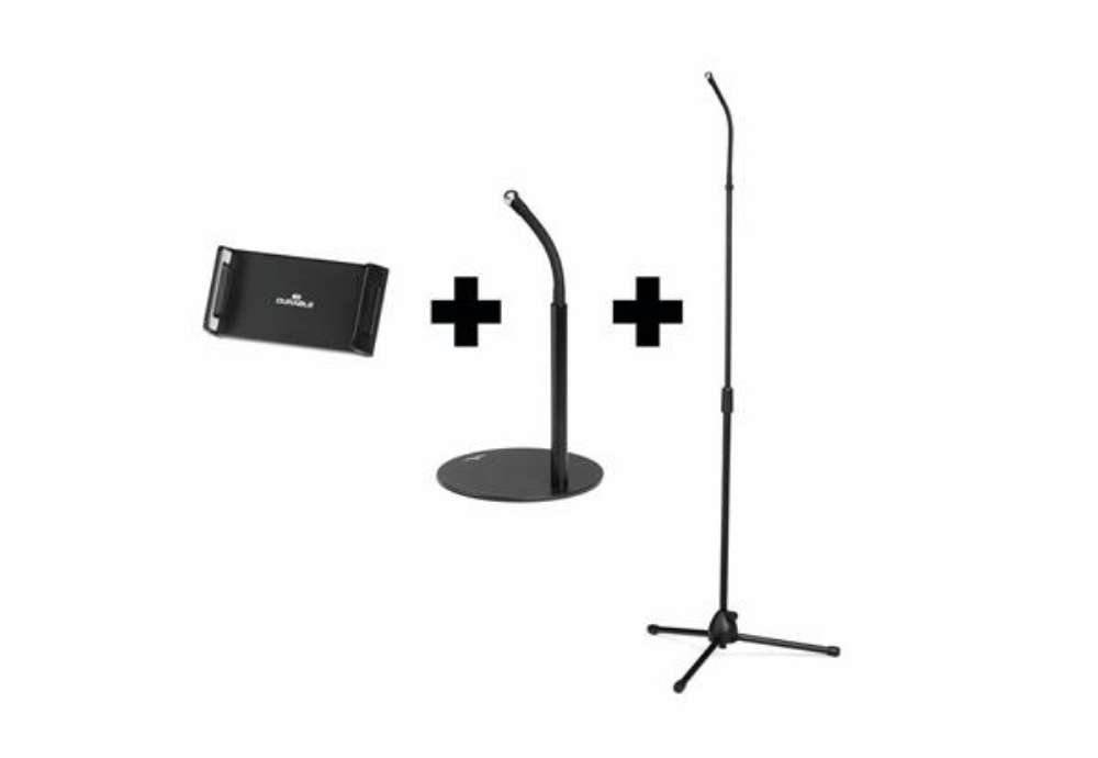 Immagine di Supporto per tablet e smartphone Durable Twist Combi regolabile nero - 8943-01