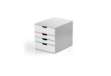 Immagine di Cassettiera Durable Varicolor® MIX 4 SAFE con serratura - grigio 280x292x356 mm - 7626-27