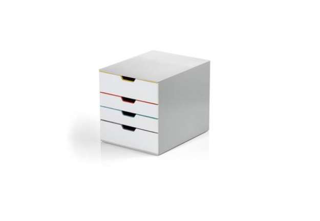 Immagine di Cassettiera Durable Varicolor® con serratura grigia 280x292x356 mm MIX 4 SAFE - 7626-27