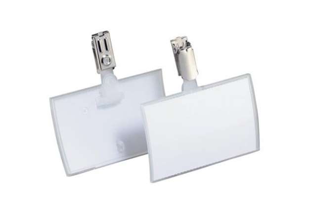 Immagine di Portanome Durable Click Fold 54x90 mm in PPL trasparente con clip - 8216-19