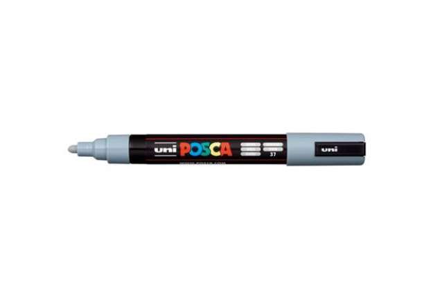 Immagine di Marcatore a tempera Posca Uni-Ball punta media 2,5 mm grigio M PC5M GR