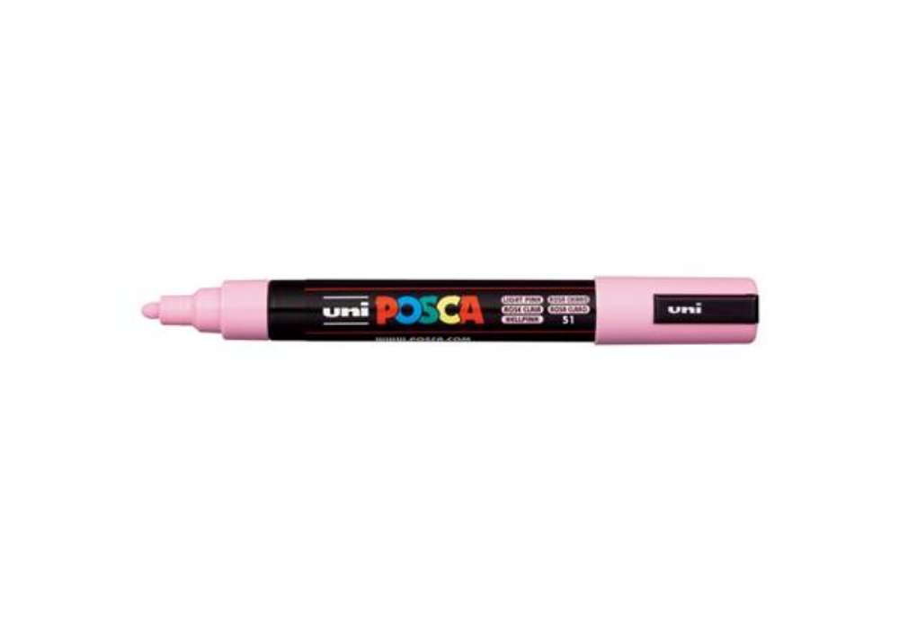 Immagine di Marcatore a tempera Posca Uni-Ball punta media 2,5 mm rosa chiaro M PC5M RAC
